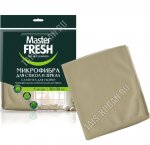 Салфетка микрофибра (30х30см) для стекол и зеркал, латунь (30)