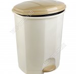 Ведро д/мусора с педал 18л молочн, овал (31х29,5 h39см) внут.съем.ведро (4)