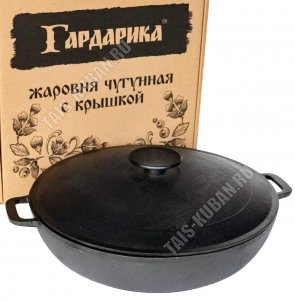 Жаровня с чугунной крышкой 5,5л d34см (2) 