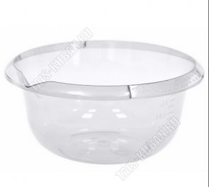Миска круг,прозр 2л с нос,с мерн.делен (d21 h10см) (24) 