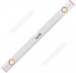 Уровень белый 600мм 3 глазка с линейкой алюм. 