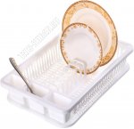 Сушилка д/пос.+3отд. д/ст.приб.БЕЛЫЙ, на 10тарел. (42х30 h8см) с под.(9)