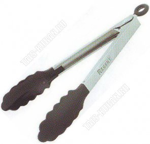 Щипцы кулинарные L23см, нерж+нейлон черн (12) 