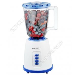 Блендер настольн. 1000Вт 2ск,импульс.реж,кувшин 1,5л,ножи нерж,бел/син (4) 