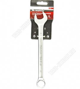 Ключ гаеч комб..19мм CrV матовый хром 