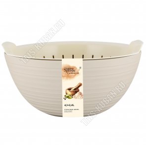 Миска-дуршлаг 4,1л+2,4л латте (d25 h12,5см) (10) 