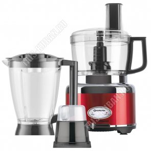 Кухонный комбайн 10в1 800Вт, регулировка скорости,стальные лезвия, измельчитель 1,2л, блендер 1,75л, кофемолка, диски для размягчения и получения эмульсии, нарезка тонких ломтиков, шинковка, приготовление жульена, картофельная терка-4штмет.корпус (2) 