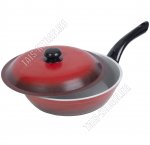 Сковорода глубокая (эмаль) d23см с крышкой,красный (10)