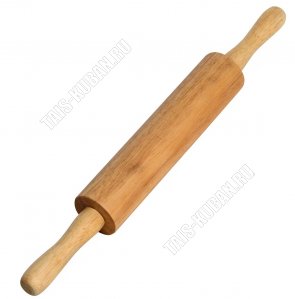 Скалка L50 d4см,2ручки,гевея (12) 