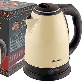 Чайник нерж.1,8л 1500Вт диск,защ б/воды,повор.360,свет.индик,цв.кремов (12) 
