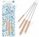 Ершик д/бутылок Н-р 4шт L20см d3см, раб.поверх.2,5/7,5/9/10см (12)