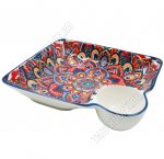 Арабеска/Восточная сказка Блюдо глубокое 490л 17х17см, с соусницей (6/48)