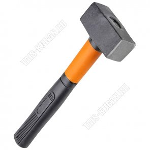 Кувалда 1000гр сталь, двухкомпонентная ручка 260мм, цвет оранжевый/черный 