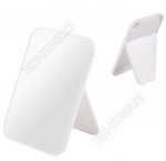 Зеркало настольное подвесное складное, прямоугольное (12х20см) белый (30)