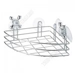 .КРАН  Полка настен, углов (17х17,5 h8,5см) борт 3 прута,металл,крепл.присоск