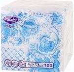 Салфетки 24х24см, 100лист 