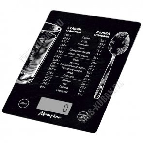 Весы кухонные эл. (стекло) до 7кг дел.1гр,прям.15х20см 