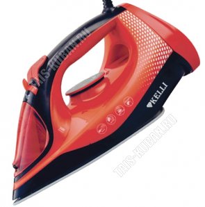 Утюг керамическая подошва 2600Вт,вертикальное отпаривание,паровой удар,для воды 320мл,регулировка t,защита от перегрева/перекручивания шнура,самоочистка,красный (10) 