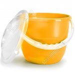 Ведро 10л с крыш.прозрач/желтый (d30 h28см) 