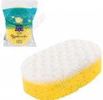 Губка-мочалка массажная, овал 16,5х10,5 h5см 