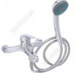 Смеситель для ванны с душем 1-но рычажный, короткий излив L8см,лейка d8см