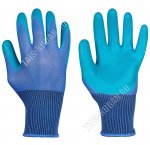 Перчатки д/сад.работ 9 разм (L) полиэстер+резина-ладонь,синий (240)