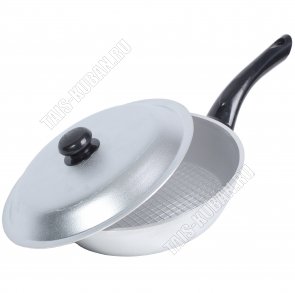 Сковорода d20см с крышкой,рифленое дно (10) 