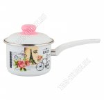 Париж Ковш белый (цил) 1,5л d16см,мет.крыш,инд.дно,толщ.ст/дна 0,7мм (4)