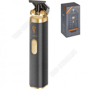 Машинка д/стрижки (аккум) 5Вт, 4насад (1,5-6мм),лезвия сталь, черный/золотой (40) 