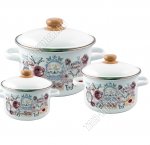 Roses Набор кастрюль 3шт (2,0/3,0/5,5л d16/18/22см)