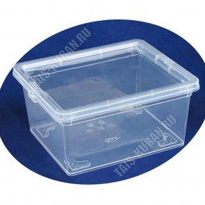 Контейнер прозр, крышка-фиксатор  2,0л (19х16 h9см) (10) 
