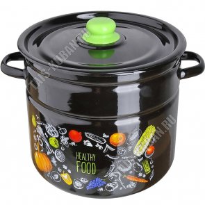 Полезная еда/Healthy food Кастрюля черный 9,0л (2) 