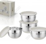 Набор мисок нержавеющая сталь 4шт (1,2/1,5/2,5/4,2л d16/18/20/24см) (6)