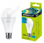 Ergolux-ЛОН E27 17Вт, нейтральн.(дневн) 4000К, (аналог 140Вт обыч.лампы) (10)