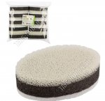 Губка д/посуды, овал 10шт (95х65 h30мм) бел/черный (48)