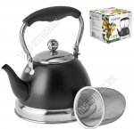 Чайник нерж 1,0л +ситечко, черн.матов (12)