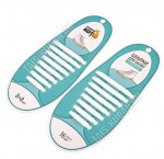 Шнурки для обуви плоские элестичные. В комплекте 16шт, 8 размеров. Материал силикон, цвет белый (12)