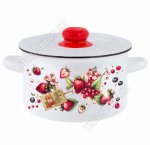 Ягодки Кастрюля белый (цил) 1,5л (8)