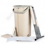 VERDE Style Комплект Ведро 9л (д/отжима 4л) бежевsq,сливн.клапан +Швабра (18)