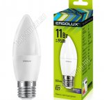 Ergolux-Свеча E27 11Вт, нейтрал.(дневн) 4000Вт (аналог 90Вт обыч.лампы) (10)