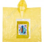 Плащ-пончо 130х120см, ПВД, желтый (10)