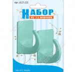 Крючок самоклей, пластик, н-р 2шт (3,5х5см) 3цв. (