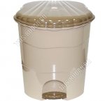 Ведро для мусора с педалью 7л латте (23х22 h28см) (3)