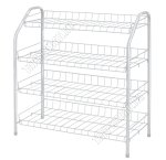 Полка д/обуви 4-х ярус (66х30 h70см) полки-сетка, нагр.до20кг, белый матовый (12)