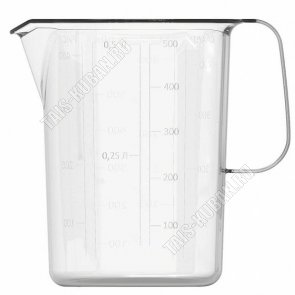 Мерная Кружка 0,5л прозр (d9 h11см) (32) 