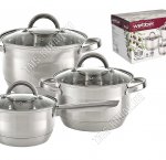 НАБОР кастрюль 3шт (3,0/4,0л d16/18см +ковш 2,1л d16см) (4)