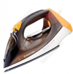 Утюг керам.подошв. 2400Вт д/воды 330мл,корич/желт 