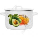 Авокадо Кастрюля бел (цил) 1,5л,мет.крыш (12)