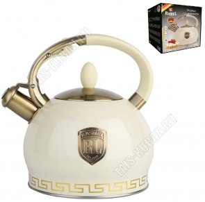 Чайник нерж 3,0л кремов,узор 