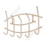 Вешалка с полкой 5 двойн.крюч, полка L45х30см, бежевый (20)